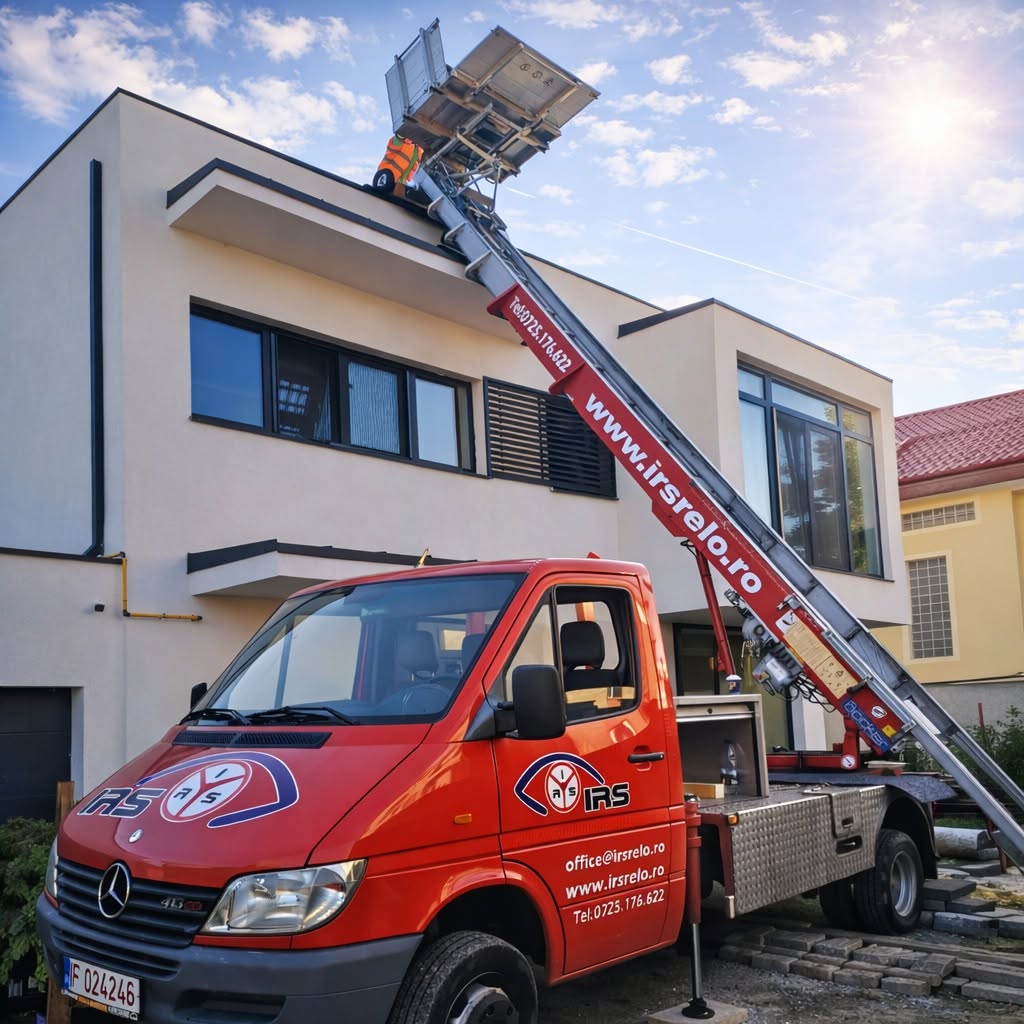 Lift exterior IRS Relo montat pe fațadă bloc